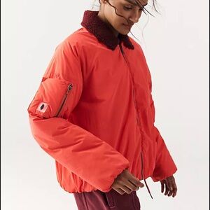NWT- Free People Outpost Bomber Jacket - Cherry Tomato Combo XS
New with tags
